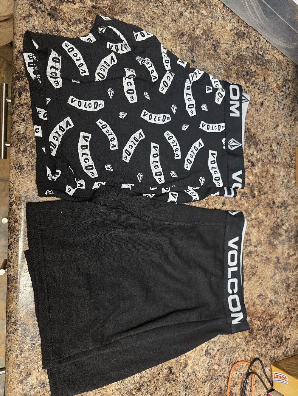 Volcom Black & White Logo Print Mens Boxers - 2-Pack